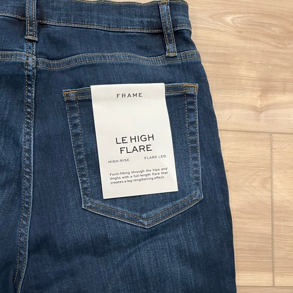 NWT Frame Denim Le High Waist Flare Jeans Majesty Blue 29 - Picture 9 of 11